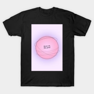 Modern Abstract Positive Affirmation Aesthetic Pink and Purple Gradient Aura T-Shirt